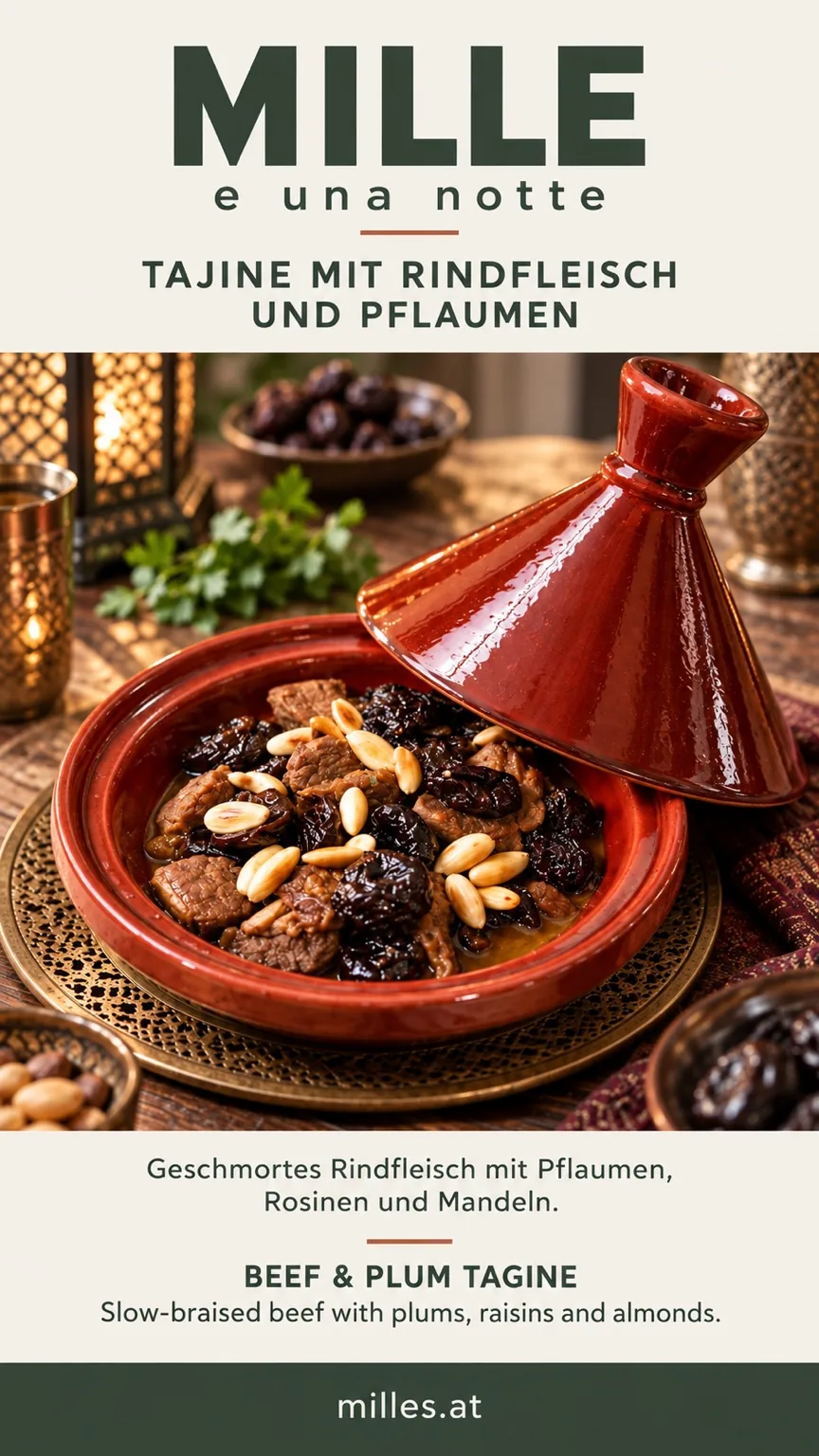 Tajine di manzo con prugne