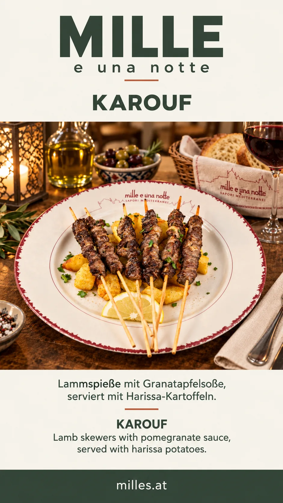 Spiedini di agnello Karouf